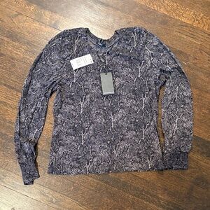 Rails Snake Print Long Sleeve Top - Neutral Tones